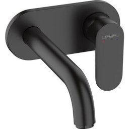 Hansgrohe - Vernis Blend Mitigeur de lavabo encastré mural, 2 sorties, bec 207 mm, Noir mat