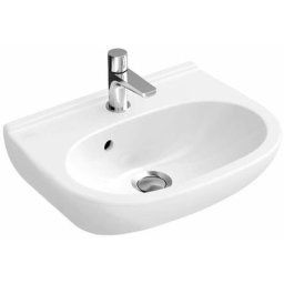 O.Novo Lave-mains 45x35 cm, trou pour robinet au centre, blanc (53604501) - Villeroy&boch