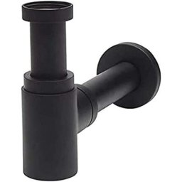 Siphon de lavabo design en laiton Linéis Mini Wirquin 30722857 - noir