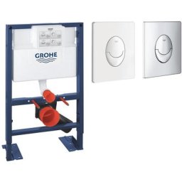 Grohe - Bati support wc hauteur reduite Plaque commande Skate Air vertical Chrome