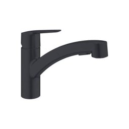 Grohe - start mitigeur monocommande évier avec douchette extractible, noir mat (303072431)