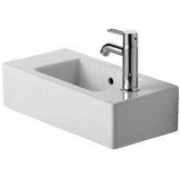 Vero - Lave-mains 500x250 mm, un trou pour robinetterie à droite, blanc alpin 0703500008 - Duravit