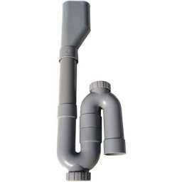 Siphon machine à laver - double - diamètre 40 mm - sortie verticale Altech 0-69 - Gris