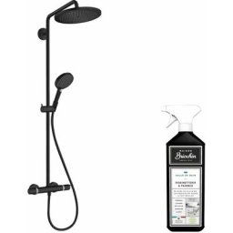 Hansgrohe - Colonne de douche thermostatique Croma Select s 280, sans accessoire, noir mat, Avec