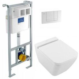 Wc suspendu sans bride Villeroy&boch Finion + Abattant Finion Villeroy et Boch + Lot Villeroy&boch