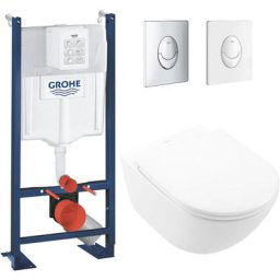 Universo TwistFlush Blanc + b ti support wc Grohe Rapid sl Project 1.13 m + start plaque de