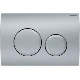 Geberit - Delta20 plaque de déclenchement double touche, chrome mat (115.127.46.1)