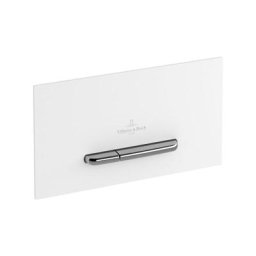 Viconnect Bouton de commande wc E300 df 25.3x14.5cm matière synthétique Blanc/Chrome - Blanc