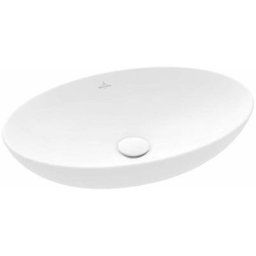 Vasque 56 x 38 ovale à poser villeroy et boch Loop & Friends non meulé Stone white sans trop plein