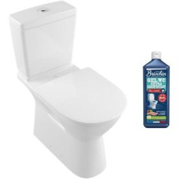 VILLEROY ET BOCH WC à poser sortie verticale O.novo avec abattant, Avec nettoyant