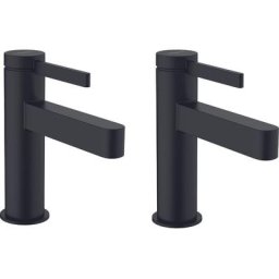 Hansgrohe - Mitigeur de lavabo 100, bonde Push-Open noir mat Finoris