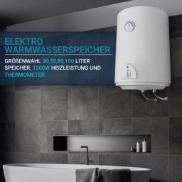Aquamarin® Chauffe-Eau Électrique - Réservoir avec Capacité de 50 Litres, Puissance 1500W,