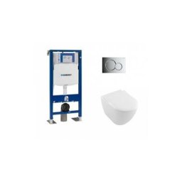 Pack wc Geberit UP320 + Cuvette villeroy et boch Subway 2.0 + plaque Sigma Chromé Brillant