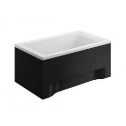 Baignoire CAPRI BLACK MINI avec tablier 100/120 X 70 CM - Dimensions: 100cm - Blanc