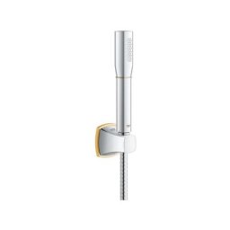 Grohe - Grandera Support mural pour douchette à main 1 jet et flexible de douche 150cm chrome/or