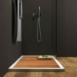 Relaxdesign - Receveur de douche Luxolid avec lattes en bois modèle gado 80 x120 h 4 cm par Relax