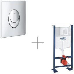 Grohe - Bâti support wc Rapid sl Project avec plaque de commande Skate Air Rapide sl chromé