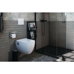 Pack Wc suspendu Geberit sans bride concerto 3 Blanc / chromé mat / blanc