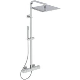 Ideal Standard - Colonne douche thermostatique carré anticalcaire, avec limiteur de débit Ceratherm