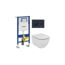Pack wc Geberit UP320 + Cuvette AquaBlade tesi + Sigma noire