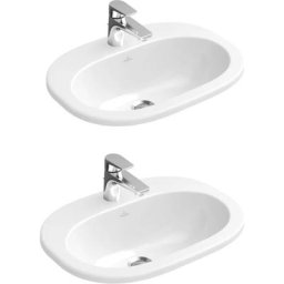 Lot de deux vasques à encastrer villeroy et boch O.Novo Blanc