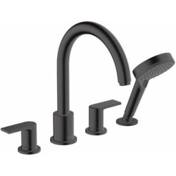 Hansgrohe - Vernis Shape - Mitigeur sur le bord de baignoire, installation 4 trous, noir mat