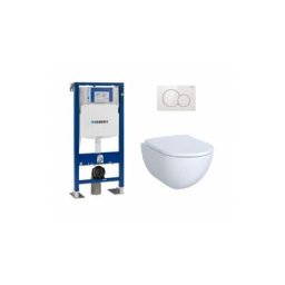 Pack Geberit UP320 + Cuvette sans bride acanto + Plaque Sigma Blanc