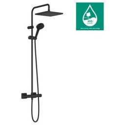 Hansgrohe Vernis Shape - Set de douche Showerpipe 230 avec thermostat, EcoSmart, noir mat 26097670