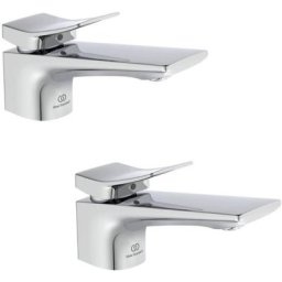 Lot de deux mitigeurs lavabo Ideal Standard Conca avec tirette et vidage chrome