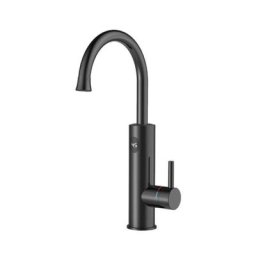 Robinet Électrique Cuisine Noir, 3200W Robinet D'eau Chauffant Avec Chauffe-eau Intégré, Robinet