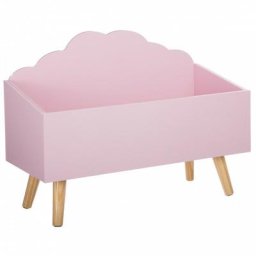 Atmosphera - Coffre à jouets en bois Nuage Rose - Rose