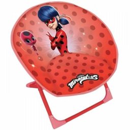 Miraculous siege lune pliable ladybug pour enfant h.47 x l.54 x p.42 cm - Fun House