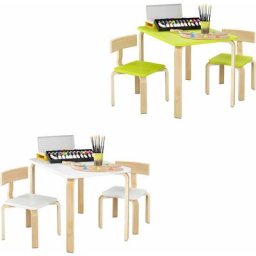 Furchen - Groupe de Sièges Chaise et Tables pour Enfants Table pour Enfants avec 2 Chaises Ensemble