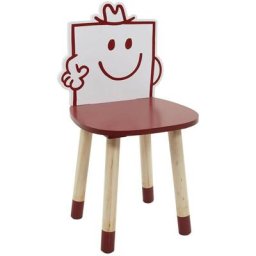Chaise Enfant Monsieur Costaud Rouge
