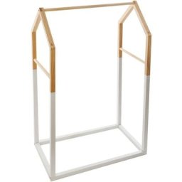 Atmosphera - Portant à vêtements Enfant Maison - Bois & Blanc 60x100 cm créateur d'intérieur