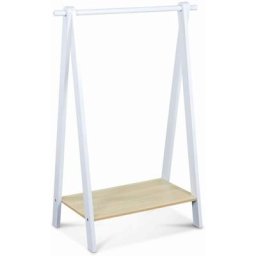 Alice's Garden - Penderie enfant en bois massif en pin naturel blanc - Tobias - 70X100CM, étagère
