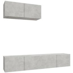 Ensemble de meubles tv 3 pcs Gris béton Bois d'ingénierie Vidaxl Gris béton