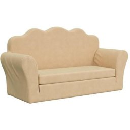 Canapé pour enfants à 2 places Crème Peluche douce Vidaxl Crème