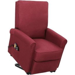 Fauteuil de massage Rouge bordeaux Tissu Vidaxl Rouge bordeaux