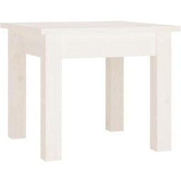 Table basse Blanc 35x35x30 cm Bois massif de pin Vidaxl Blanc