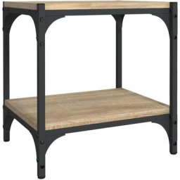 Meuble tv Chêne sonoma 40x33x41 cm Bois d'ingénierie et acier Vidaxl Chêne sonoma