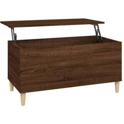 Table basse Chêne marron 90x44,5x45 cm Bois d'ingénierie Vidaxl Chêne marron
