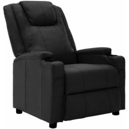Fauteuil inclinable Noir Similicuir Vidaxl Noir