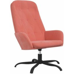 Chaise de relaxation Rose Velours Vidaxl Pink