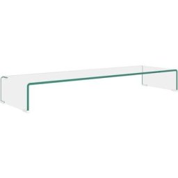 Meuble tv / pour moniteur 100 x 30 x 13 cm Verre Transparent Vidaxl Transparent