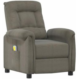 Fauteuil inclinable de massage Gris foncé Tissu microfibre Vidaxl Gris foncé