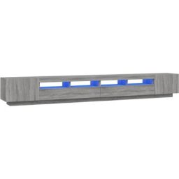 Ensemble de meubles tv avec lumières led 3 pcs Sonoma gris Vidaxl Sonoma gris