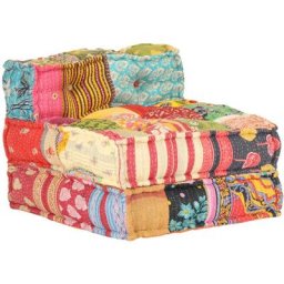 Vidaxl - Pouf modulaire Patchwork Tissu Patchwork