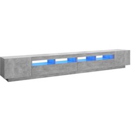 Meuble tv avec lumières led Gris béton 300x35x40 cm Vidaxl Gris béton
