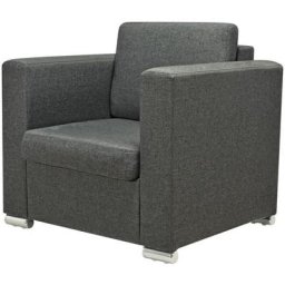 Vidaxl - Fauteuil Gris foncé Tissu Gris foncé